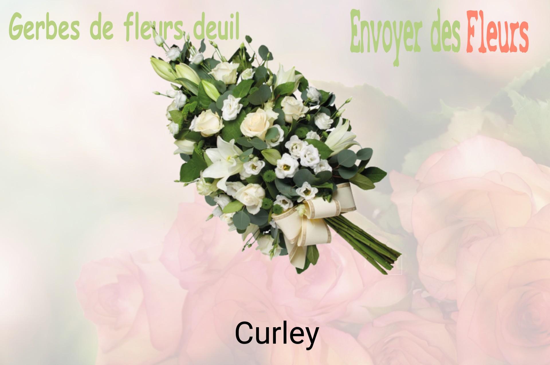 Gerbe de fleurs de deuil livrée à Curley